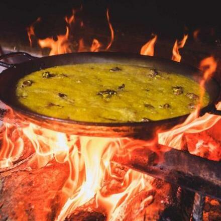 Arroz a fuego de leña